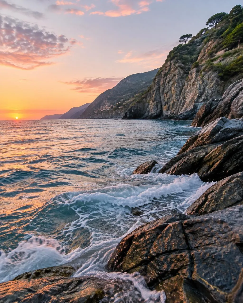 Foto dimostrativa: Scogliera all'alba